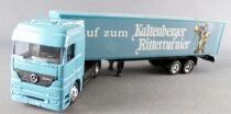 H&uuml;mmer Ho 1/87 Camion Mercedes-Benz Actros Bleu Clair Semi Remorque Auf Zum Kaltenberger Ritterturnier