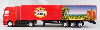 H�mmer Ho 1/87 Camion Mercedes-Benz Actros Rouge Semi Remorque Primeur Valensina