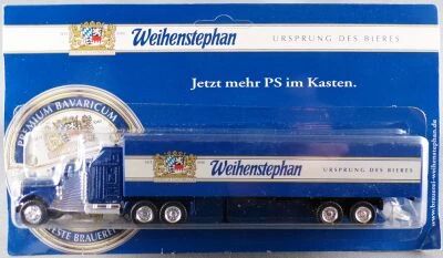 H�mmer Ho 1/87 Camion Peterbilt 379 Bleu Semi Remorque Brasseur Weihenstephan Neuf Blister