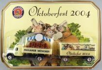 H&uuml;mmer Ho 1:87 Magirus S65001951 M&ouml;nchshof Paulaner Beer Delivery Truck & Road Trailer Mint on Card