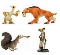 Ice Age 3 : Dawn of the dinosaurs - Set of 4 Collector Figures - Sid, Diego, Scrat & Bud