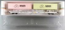 Igra 96010087 Ho Private Company Container Flat car Sggnss-XL LIS with 2 x Containers MMR MIB