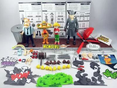 Inspecteur Gadget - Blitzway - Set des 4 figurines articul�es 1/12�me (Sophie, Finot, Gontier, Gadget) - MegaHero 5Pro Studio