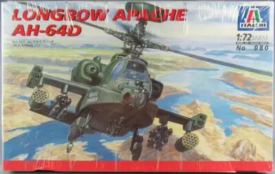 Italeri - N�080 H�licopt�re de Combat Longbow Apache AH-64D 1/72 Neuf Boite Cellophan�e