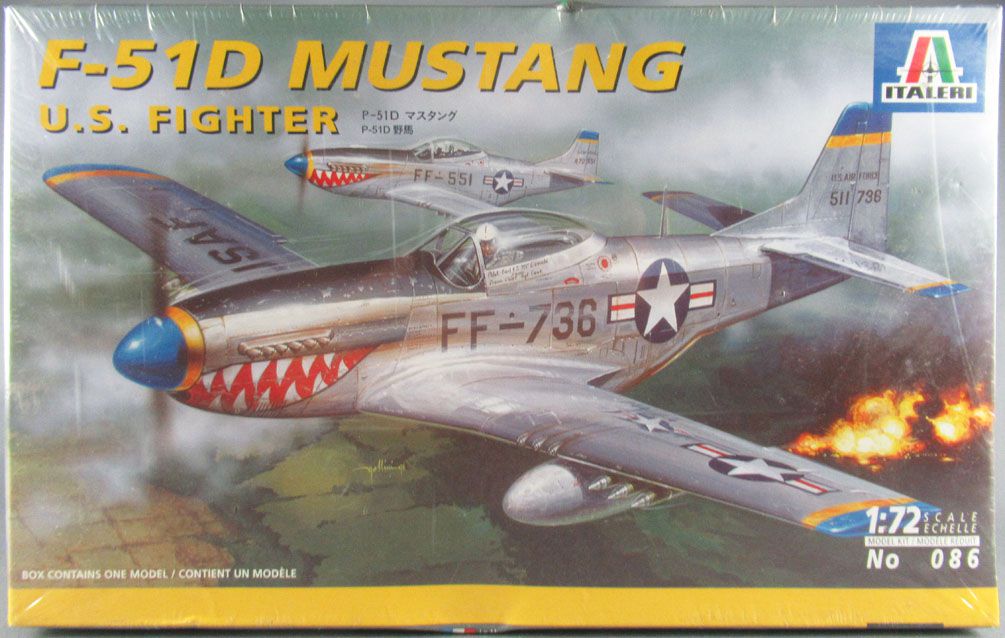 Italeri 086 F-51D Mustang 1/72 Model Aircraft Kit 
