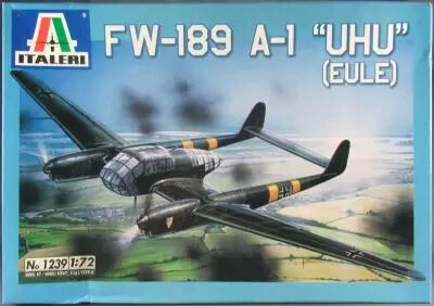 Italeri - N�1239 FW-189 A-1 Uhu Eule WW2 Avion Reconnaissance Allemand 1/72 Neuf Boite