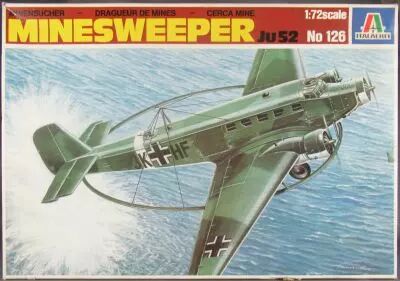 Italeri - N�126 WW2 Avion Dragueur Mines Junker Ju52 Minesweeper 1/72 Neuf Boit