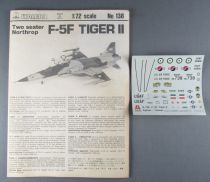 Italeri - N°138 Avion Chasse USAF F-5F Tiger II Fighter Trainer 1/72 Neuf Boit