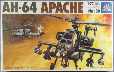 Italeri - N�159 H�licopt�re de Combat AH-64 Apache 1/72 Neuf Boite Cellophan�e