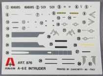 Italeri Dragon - N°876 Avion Chasse Grumman A-6 E Intruder 1/144 Décalcos