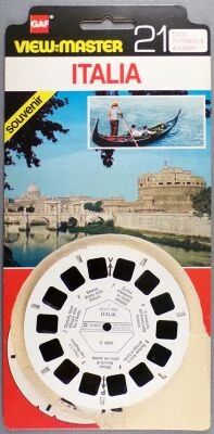 Italia - Memory Series - 3 x View-Master Discs Set with Card Ref. BC 080-IM