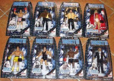 ROCKY III - Jakks Pacific - Set of 8 figures (mint on card)