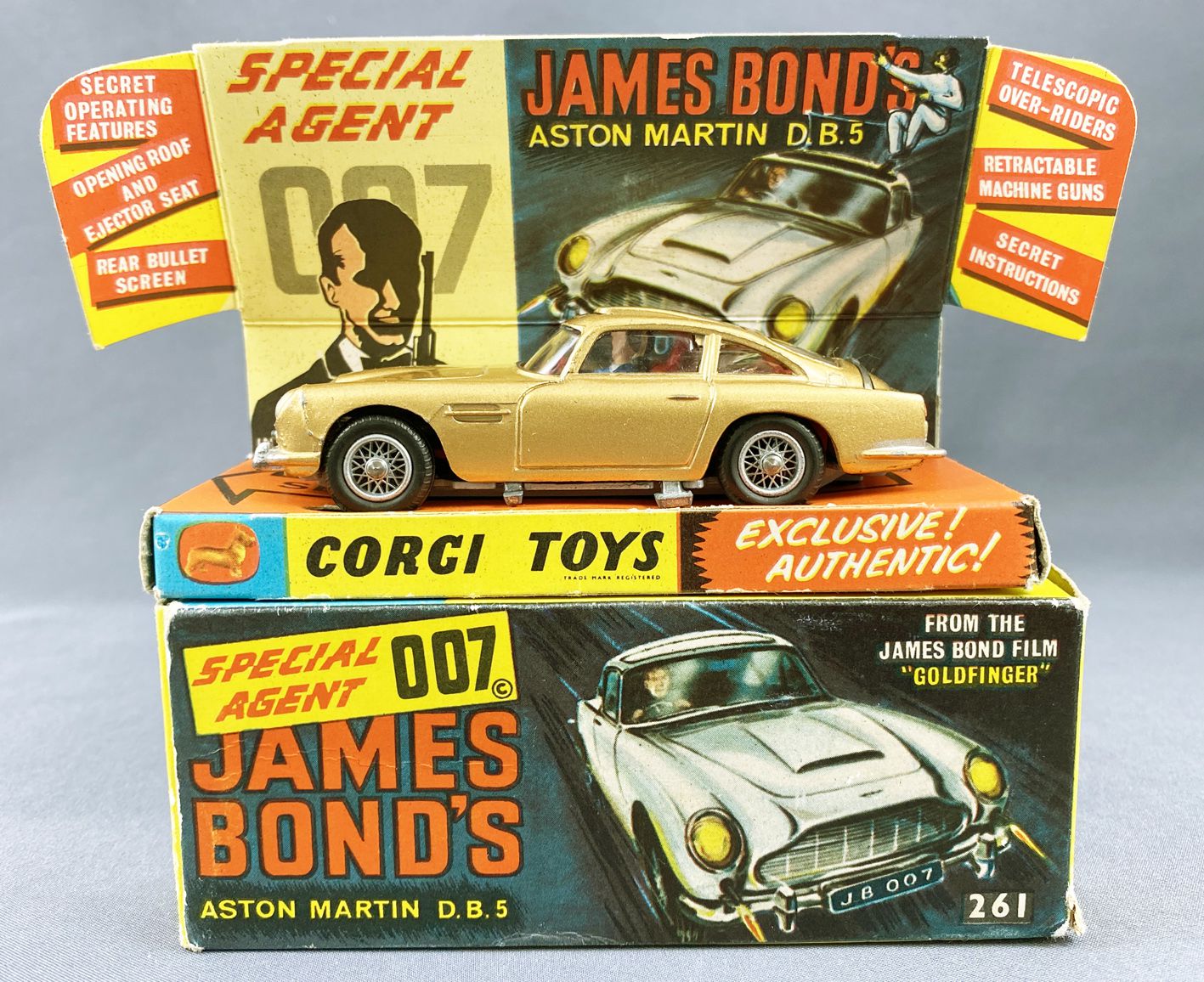 Corgi Toys 261 James Bond Framed A4 Size Poster Shop Sign 1966 Aston Martin DB5 