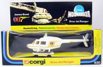 James Bond - Corgi Vintage - Moonraker - Drax Jet Ranger Hélicoptère (Réf.930) Neuf en Boite 