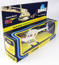 James Bond - Corgi Vintage - Moonraker - Drax Jet Ranger Hélicoptère (Réf.930) Neuf en Boite 