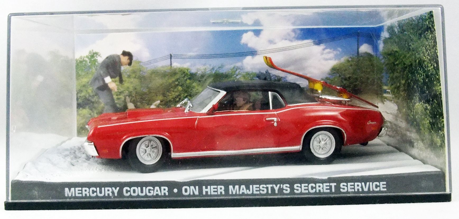 On Her Majesty's Secret Scale model car 1:43 Mercury Cougar red 