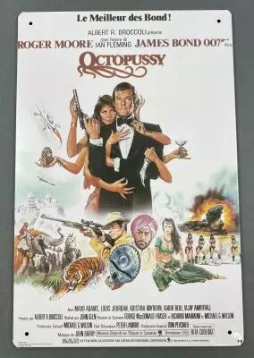 James Bond - Plaque �maill�e - Octopussy (affiche fran�aise)