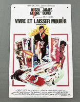 James Bond - Plaque émaillée - Vivre et Laisser Mourir (affiche française)