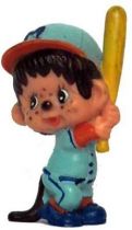 Japanese pvc figure Monchichi baseball bater