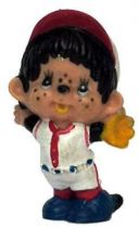 Japanese pvc figure Monchichi baseball player