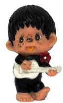 Japanese pvc figure Monchichi with guitar