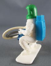 Jem - Figurine Plastique 65mm - Espace - Astronaute Spaceman Blanc à Genoux Conquête Spatiale 1