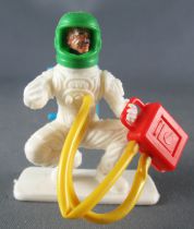 Jem - Figurine Plastique 65mm - Espace - Astronaute Spaceman Blanc à Genoux Conquête Spatiale 2