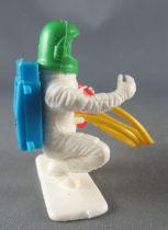 Jem - Figurine Plastique 65mm - Espace - Astronaute Spaceman Blanc à Genoux Conquête Spatiale 2