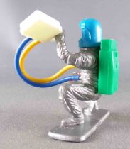 Jem - Figurine Plastique 65mm - Espace - Astronaute Spaceman Gris à Genoux Conquête Spatiale
