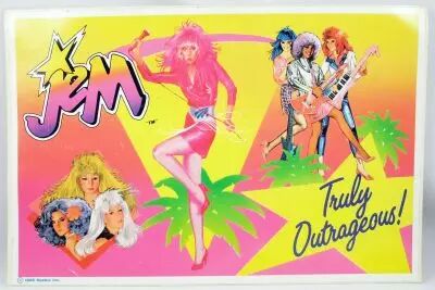 Jem et Les Hologrammes - Sticker autocollant promotionnel 35x23cm - Hasbro 1986