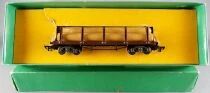 Jep 6695 Ho Sncf Flat Wagon,with Stakebars Wagon Wood Transport Near Mint in Box