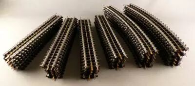 Jep Ho Lot of 35 Tracks 3 Rails DC 22 Straights & 13 Curves Good Condition