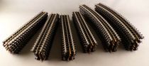 Jep Ho Lot of 35 Tracks 3 Rails DC 22 Straights & 13 Curves Good Condition