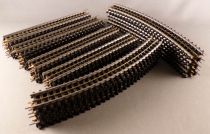 Jep Ho Lot of 35 Tracks 3 Rails DC 22 Straights & 13 Curves Good Condition