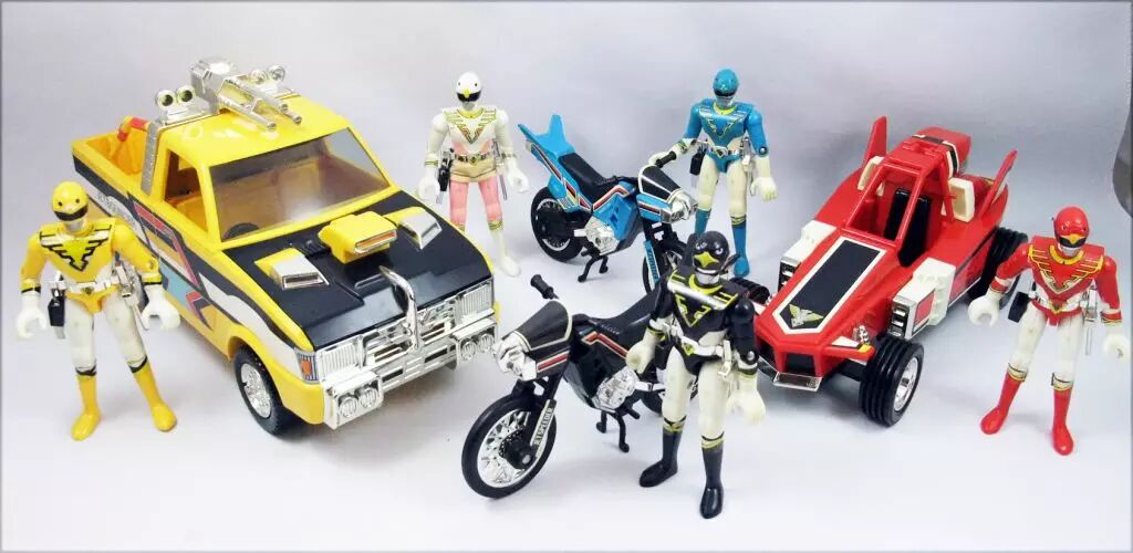 Jetman Complete set of Vehicles & Action Figures Bandai (loose)