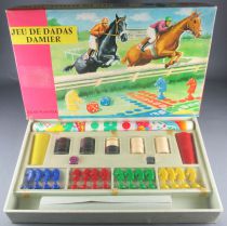 Jeu de Dadas Damier - Jeu Vintage - Neuf Boite Petit Chevaux Pmu Tiercé