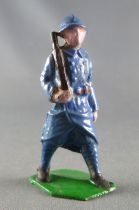 J.F. Le Jouet Fondu - Figurine Plomb Creux 54 mm - Fantassin Bleu Horizon Fusil Epaule