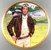 John Wayne - Assiette Porcelaine Edition Limit&eacute;e Franklin Mint - America\'s Fighter Pilot en Boite