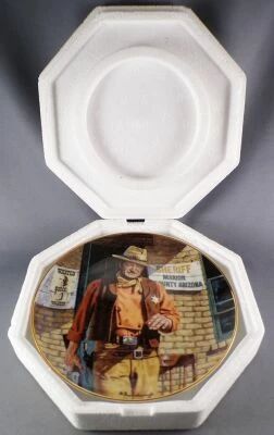 John Wayne - Assiette Porcelaine Edition Limit�e Franklin Mint - American Legend en Boite