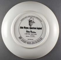 John Wayne - Assiette Porcelaine Edition Limit&eacute;e Franklin Mint - American Legend en Boite