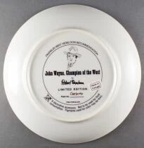 John Wayne - Assiette Porcelaine Edition Limit&eacute;e Franklin Mint - Champion of the West