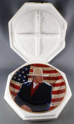 John Wayne - Assiette Porcelaine Edition Limit�e Franklin Mint - Cowboy Legend en Boite