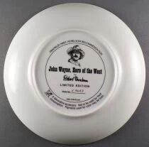 John Wayne - Assiette Porcelaine Edition Limit&eacute;e Franklin Mint - Hero of the West en Boite