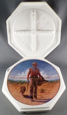 John Wayne - Assiette Porcelaine Edition Limit�e Franklin Mint - Hondo Lane Cavalry Scout en Boite