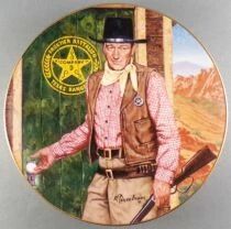 John Wayne - Assiette Porcelaine Edition Limit&eacute;e Franklin Mint - Long Arm of the Law en Boite