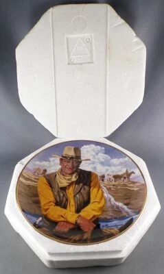 John Wayne - Assiette Porcelaine Edition Limit�e Franklin Mint - Rugged Horseman en Boite