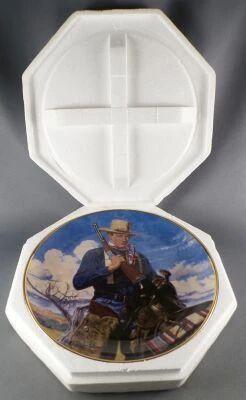 John Wayne - Assiette Porcelaine Edition Limit�e Franklin Mint - Spirit of the West en Boite
