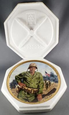 John Wayne - Assiette Porcelaine Edition Limit�e Franklin Mint - Symbol of America\'s Fighting Forces en Boite