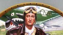 John Wayne - Collectible Plate Franklin Mint Heirloom 24K Gold - America\'s Fighter Pilot Boxed