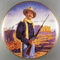 John Wayne - Collectible Plate Franklin Mint Heirloom 24K Gold - Hero of the West Boxed